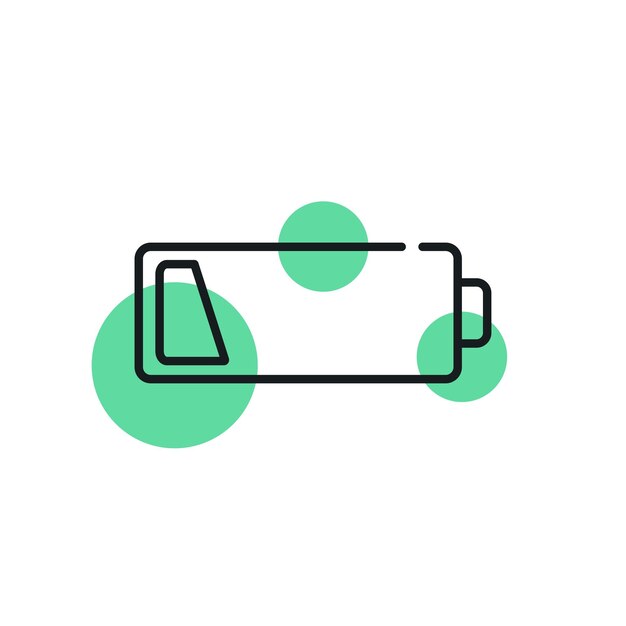 Batteriesymbol Vektorillustration im trendigen Dualtone-Stil