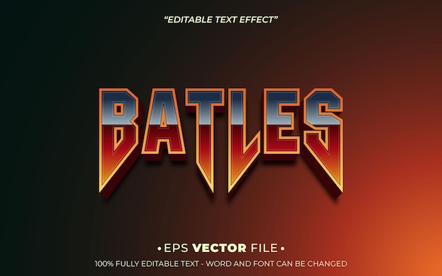 Battles-Spiel 3D-Text-Effekt modern und einfach