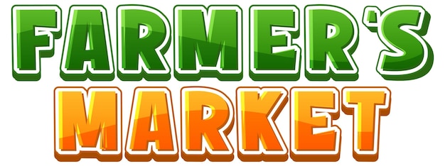 Bauernmarkt-typografie-design