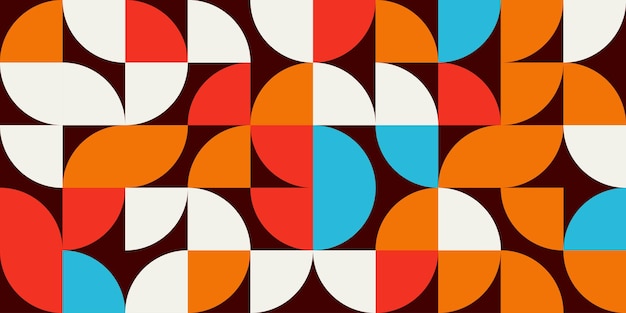 Bauhaus geometrische Elemente abstrakte Formen Design einfaches Muster Vektorillustration