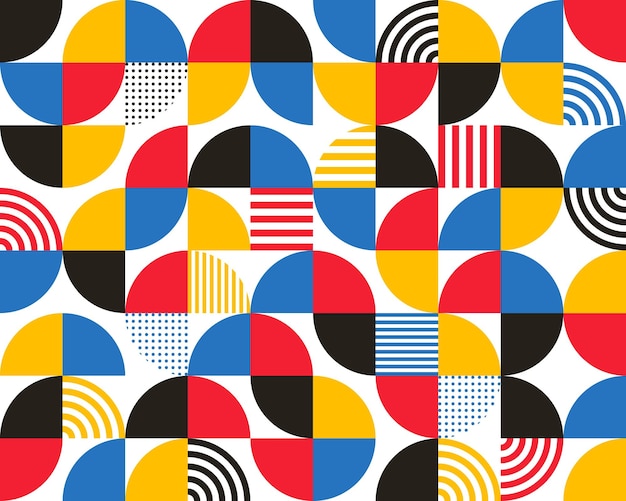 Bauhaus modernes geometrisches Muster oder Hintergrund