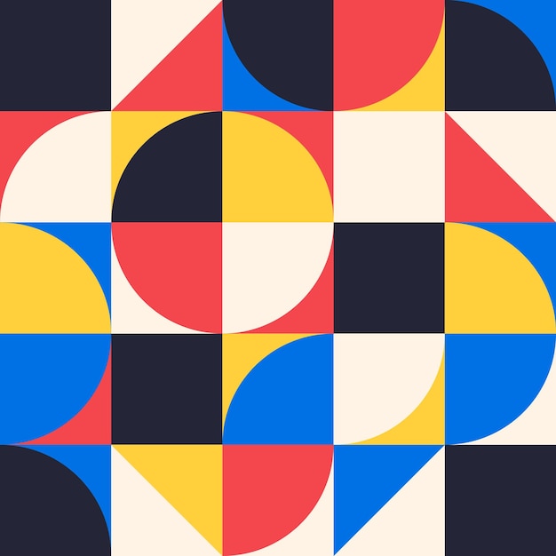 Bauhaus-Stil Geometrisches Muster Abstrakt Minimalistischer Hintergrund Bauhaus-Elementdesign Geometrisch