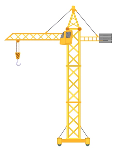 Baukran-Symbol Cartoon schwere Hebemaschine