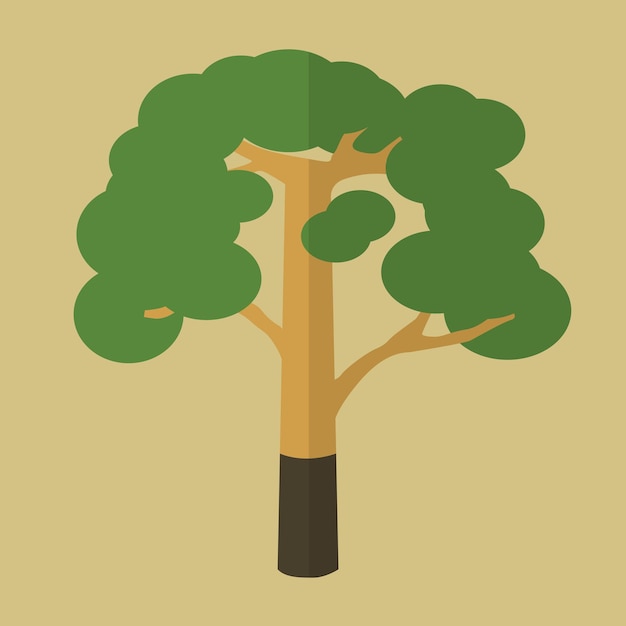 Baum flache Ikonenillustration lokalisiertes Vektorzeichensymbol