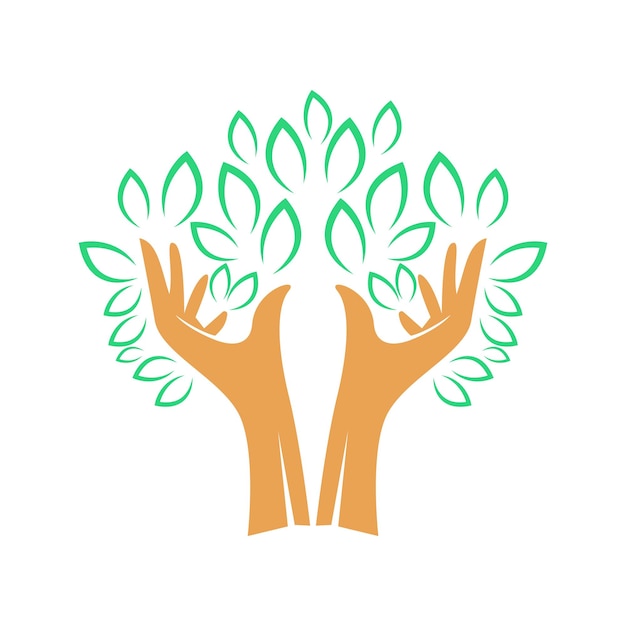 Vektor baum-hand-logo-icon-design