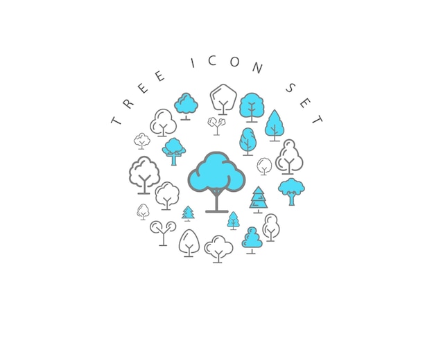 Baum-icon-set-design