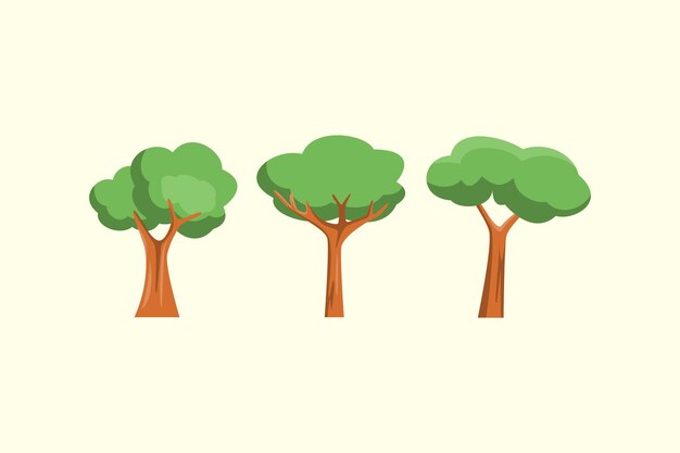 Baum- und Blumenkonzept farbige flache Vektorillustration isoliert