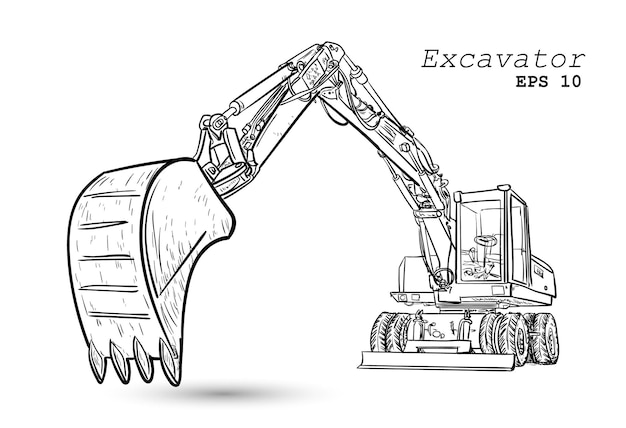 Baumaschine - bulldozer, bagger.