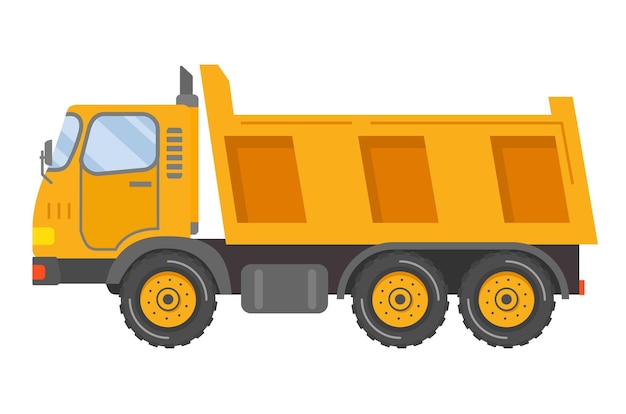 Baumaschinen-Dumper-LKW-Tipper-Side-View-Fahrzeug Nutzfahrzeug Güterverkehrsfahrzeuge