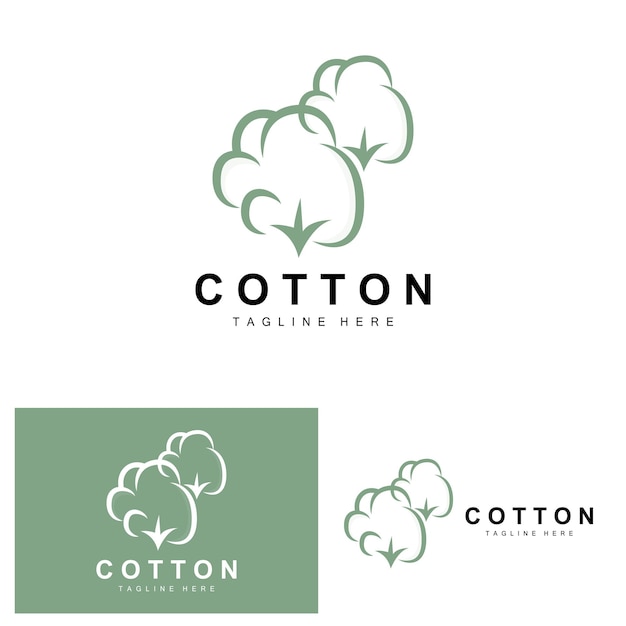 Baumwolle, logo, weiche baumwolle, blume, design, vektor, natürliche, organische pflanzen, bekleidungsmaterialien und schönheitstextilien