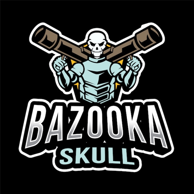 Bazooka skull esport logo