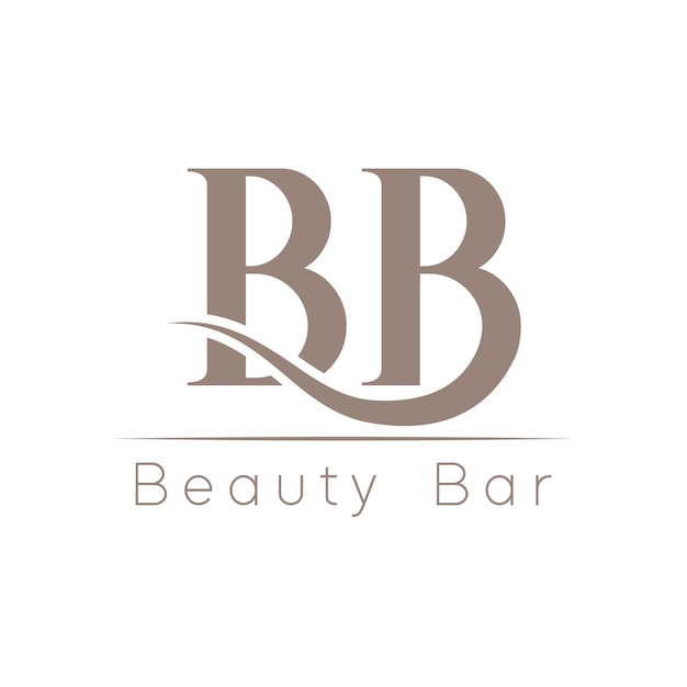 Vektor bb beauty bar logo design vektor initialen