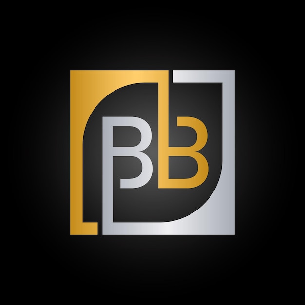 Vektor bb-buchstaben-logo-design-vorlagenelemente bb-buchstaben-vektorlogo