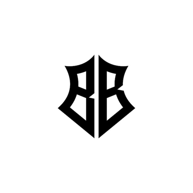 BB-Monogramm-Logo-Design Buchstaben-Text-Namen-Symbol Monochrom-Logotyp-Alphabet-Zeichen-Einfach-Logo