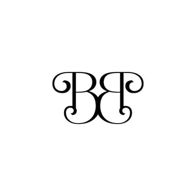 BB-Monogramm-Logo-Design Buchstaben-Text-Namen-Symbol Monochrom-Logotyp-Alphabet-Zeichen-Einfach-Logo
