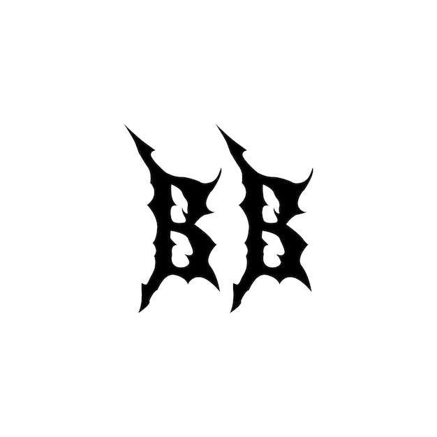 BB-Monogramm-Logo-Design Buchstaben-Text-Namen-Symbol Monochrom-Logotyp-Alphabet-Zeichen-Einfach-Logo