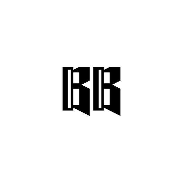 BB-Monogramm-Logo-Design Buchstaben-Text-Namen-Symbol Monochrom-Logotyp-Alphabet-Zeichen-Einfach-Logo