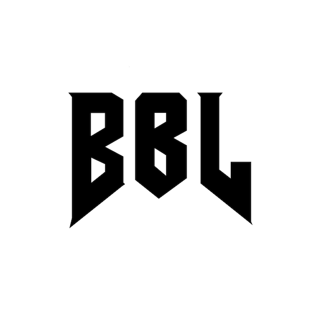 BBL-Letter-Logo-Design für ein Technologie-Unternehmen, Schwarz-Weiß-Farbkombination, Vektor-BBL-Design, BBL-Ikonen, Alphabet, Typografie und Logo-Design.