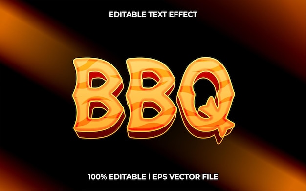 BBQ 3D-Text-Effekt bearbeitbarer Text für die Überschrift der Vorlage