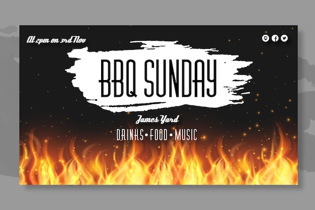 Vektor bbq banner vorlage