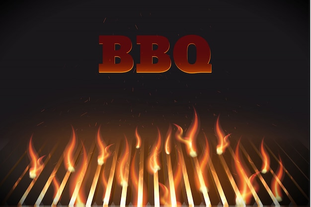 Vektor bbq feuergitter eps 10