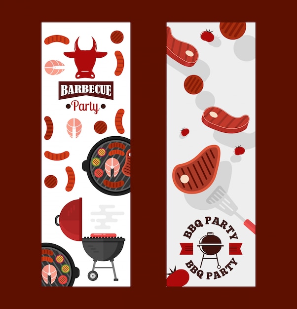 Bbq party banner