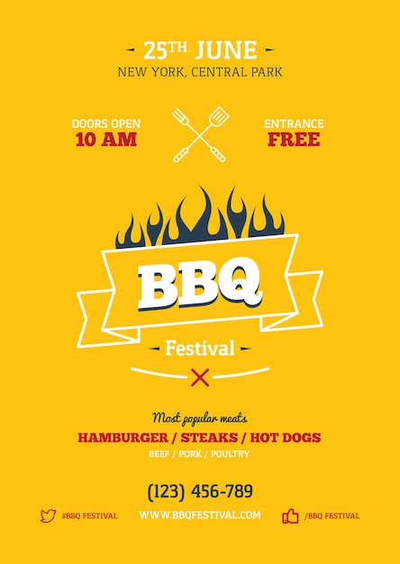 BBQ Poster Vorlage