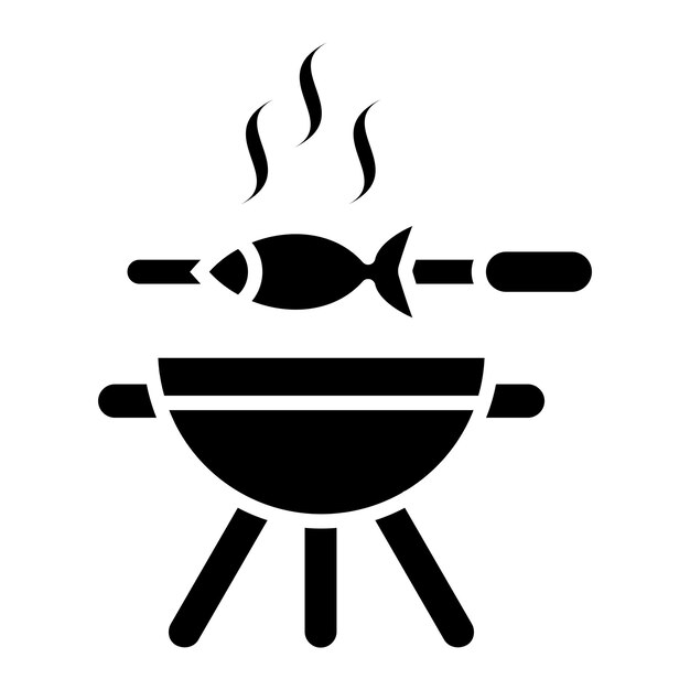 Vektor bbq-vektor-ikonen-design-illustration