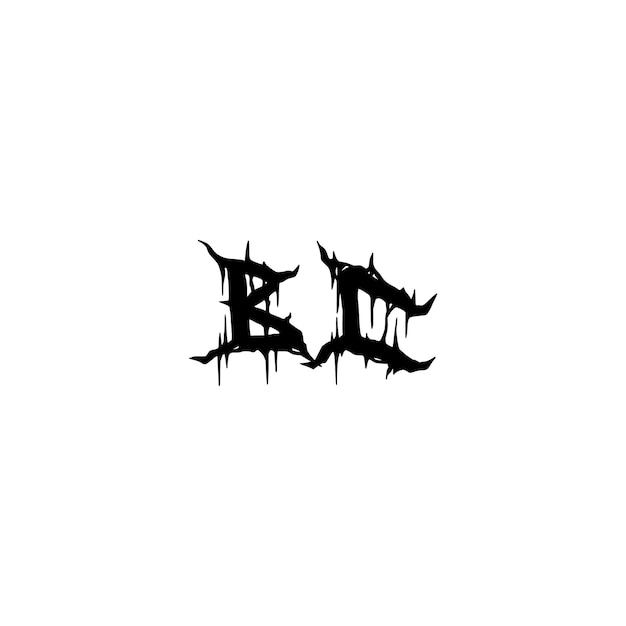 Vektor bc monogramm logo design buchstabe text name symbol monochrom logotyp alphabet zeichen einfaches logo