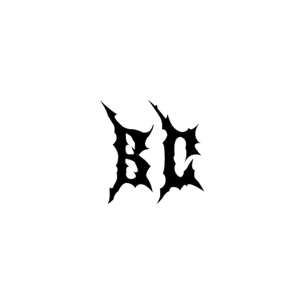 BC Monogramm Logo Design Buchstabe Text Name Symbol Monochrom Logotyp Alphabet Zeichen Einfaches Logo
