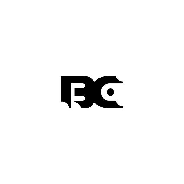 BC Monogramm Logo Design Buchstabe Text Name Symbol Monochrom Logotyp Alphabet Zeichen Einfaches Logo