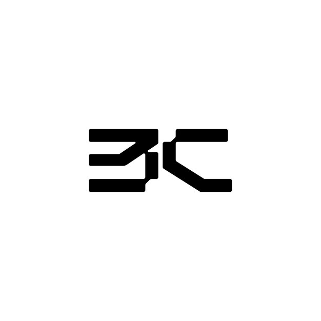BC Monogramm Logo Design Buchstabe Text Name Symbol Monochrom Logotyp Alphabet Zeichen Einfaches Logo
