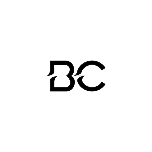 BC Monogramm Logo Design Buchstabe Text Name Symbol Monochrom Logotyp Alphabet Zeichen Einfaches Logo