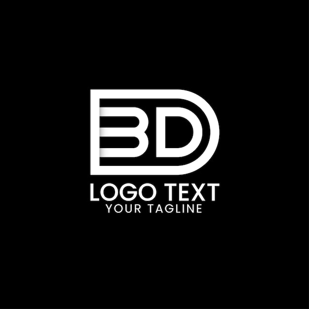 BD-Buchstaben-Logo-Kreativität BD-Buschstaben-Monogramm