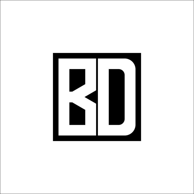 BD Moderne Buchstabenkombination Logo minimalistisches Design