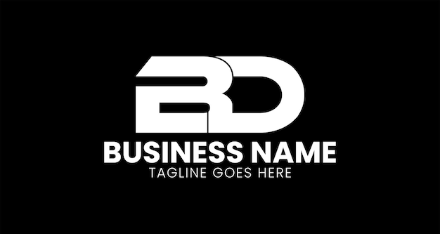 BD Modernes Schriftzeichen-Logo-Design