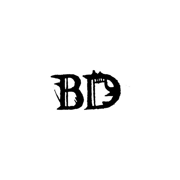 BD Monogramm Logo Design Buchstabe Text Name Symbol Monochrom Logotyp Alphabet Zeichen Einfaches Logo