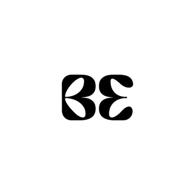 BE Monogramm Logo Design Buchstabe Text Name Symbol Monochrome Logo Alphabet Zeichen Einfaches Logo