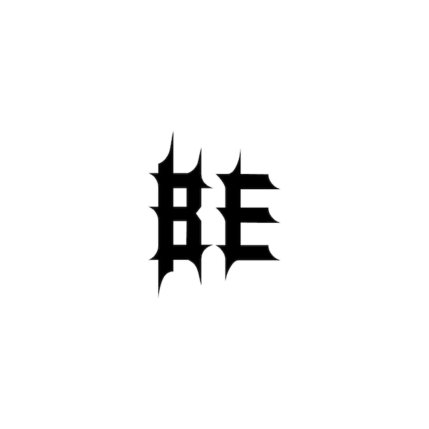 BE Monogramm Logo Design Buchstabe Text Name Symbol Monochrome Logo Alphabet Zeichen Einfaches Logo