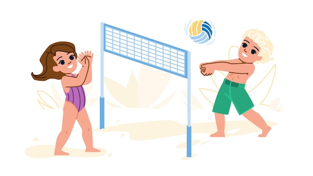 Beachvolleyball-kindervektor