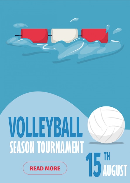 Beachvolleyball-sport-plakat