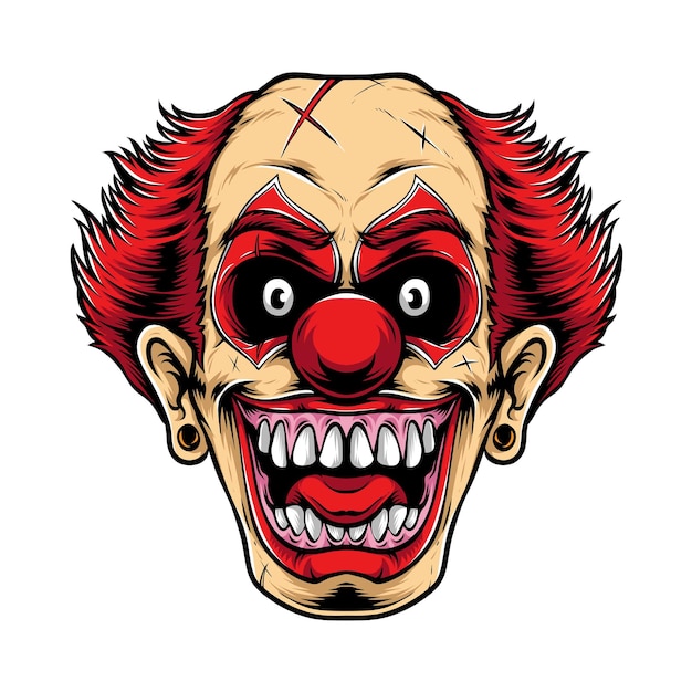 Beängstigendes rotes Clown-Logo