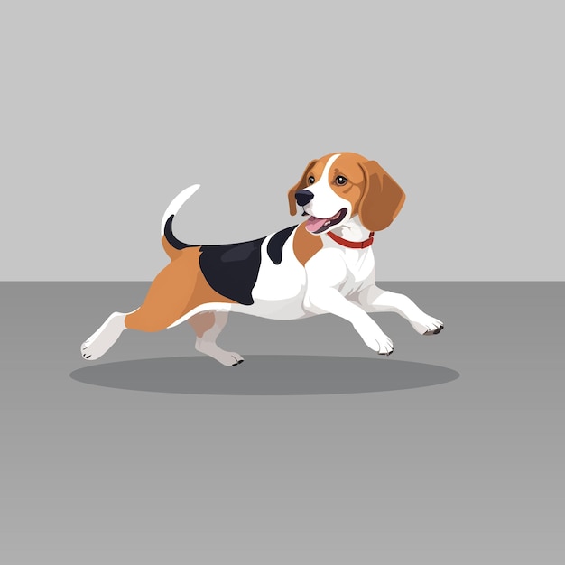 Beagle Dog Cartoon Vector Icon Illustration Tier-Hund-Logo