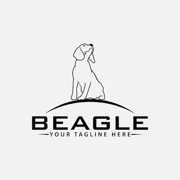 Beagle-hundelinie kunstvorlage