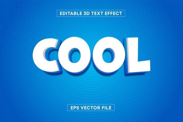Bearbeitbare 3D-Cartoon-Text-Effekt-Vektor-EPS-Datei