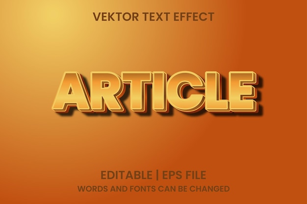 Bearbeitbare Artikeltext-Effekte