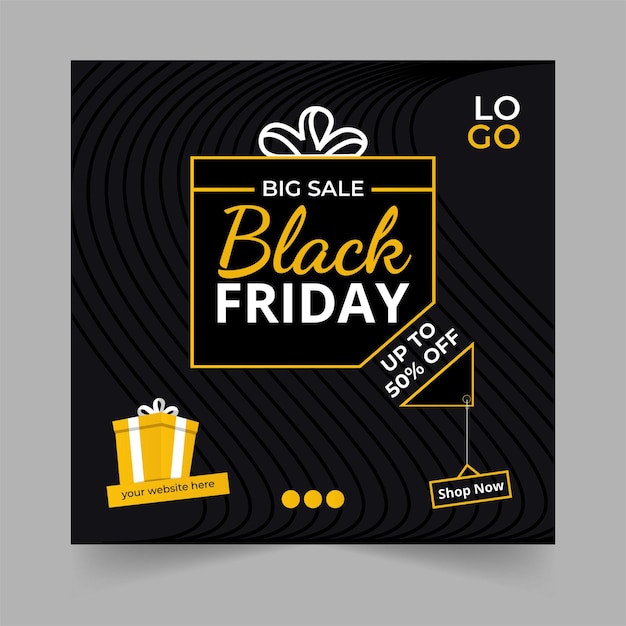 Vektor bearbeitbare black friday sale banner design vorlage vektor-illustration