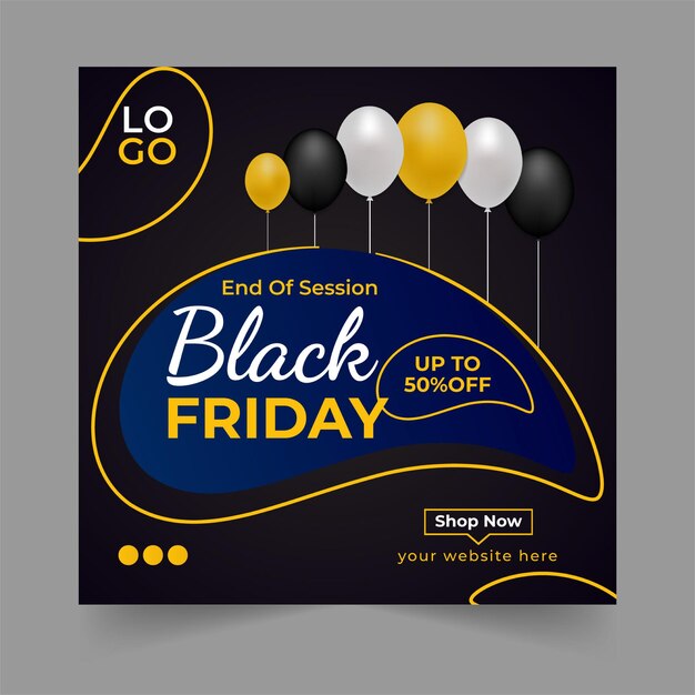 Vektor bearbeitbare black friday sale banner design vorlage vektor-illustration