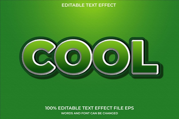 Bearbeitbare coole Texteffektwörter und Schriftart können geändert werden