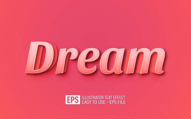Bearbeitbare Effektvorlage für Traum-3D-Text